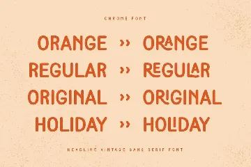 Chrome - Headline Vintage Sans Serif Font