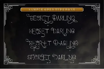 Secret Darling - Classic Monoline Font