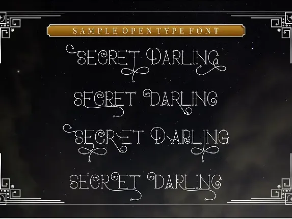 Secret Darling - Classic Monoline Font