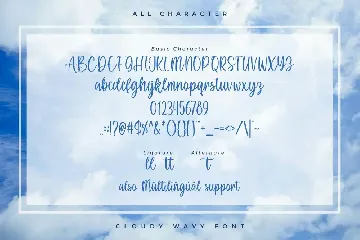 Cloudy Wavy font