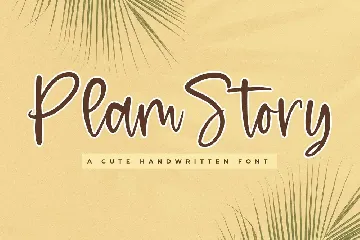 Plam Story A Handwritten Font