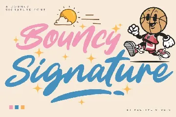 Bouncy Signature font