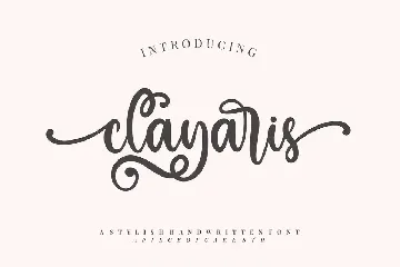 Clayaris - A Beauty Script Font