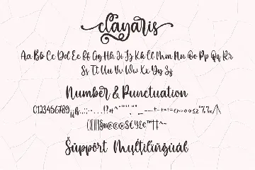 Clayaris - A Beauty Script Font