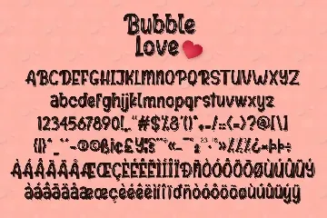 Bubble Love font