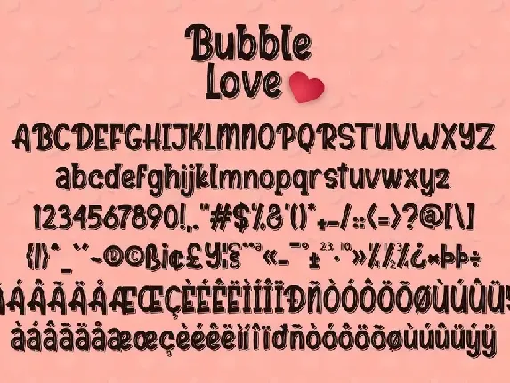 Bubble Love font