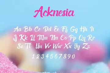 Acknesia - Food Hand Written Font