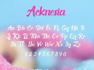 Acknesia - Food Hand Written Font