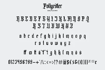 Pollyester Blackletter Typeface Font