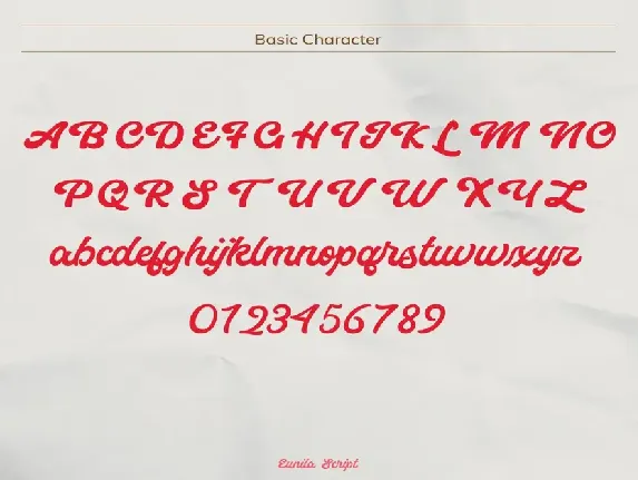 Eunila Script font