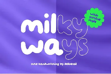 Milky ways - Cute Kids Font