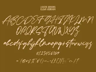 Lovers Brooks SVG Brush Font Free Sans