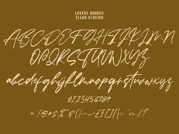 Lovers Brooks SVG Brush Font Free Sans