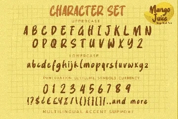 Mango Juice - Rough Brush Font