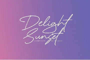 Delight Sunset font