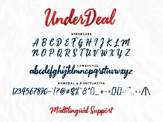 Under Deal font