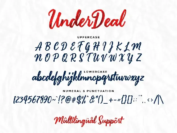 Under Deal font