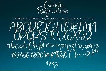 Gomha Signature font