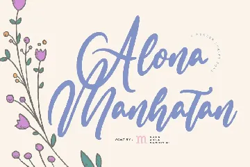 Alona Manhatan | A Modern Script Font