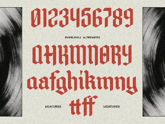 Rumblekill - Rounded Blackletter font