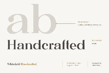 Whitefield - Handcrafted Serif font