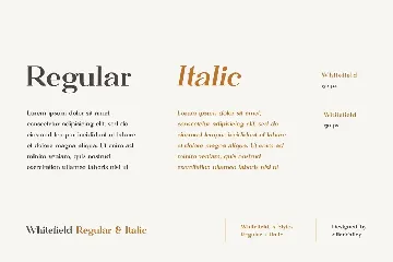 Whitefield - Handcrafted Serif font