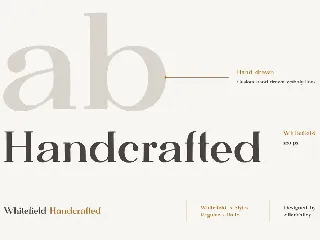 Whitefield - Handcrafted Serif font