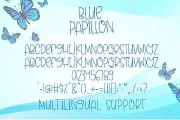 Blue Papillon - Cute Handwritten Font