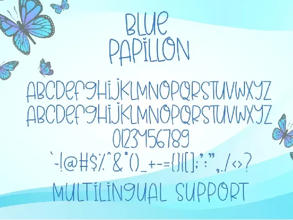 Blue Papillon - Cute Handwritten Font