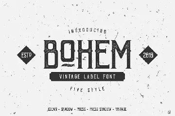 Bohem Typeface - 5 Font Styles