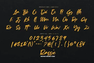 Rassie - Rough Brush Font