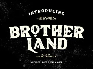 Brotherland Aged font