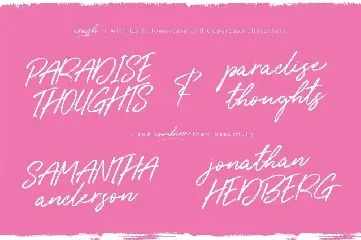 Paradise Thoughts Typeface font