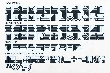 Maze Line - Unique Display Font