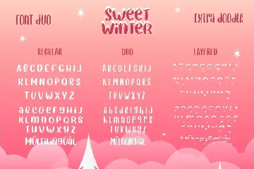 Sweet Winter - Layered Font Duo