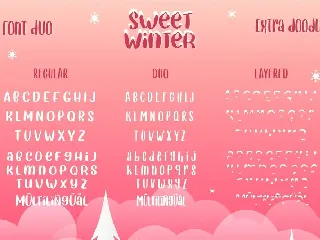 Sweet Winter - Layered Font Duo