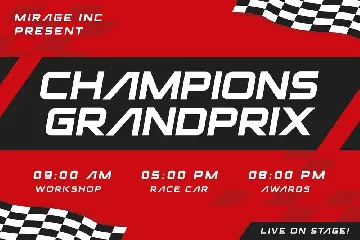 Drag Racing - Sport Display Typeface font