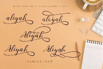 Aliyah - Romantic Script font