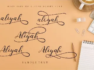 Aliyah - Romantic Script font