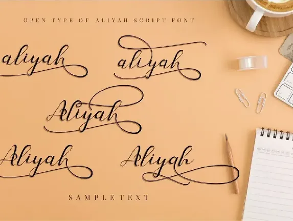 Aliyah - Romantic Script font