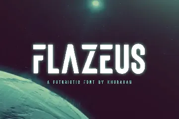 Flazeus - Futuristic Logo Font