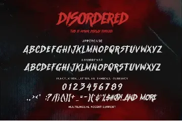 Disordered - Horror Display Brush font