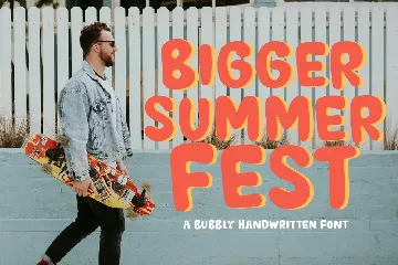 Bigger Summer Fest Bubbly Font