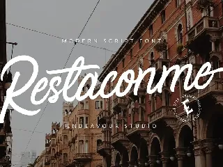 Restaconme Modern Script Font