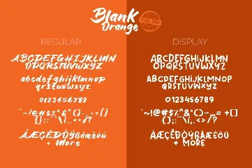 Blank Orange font