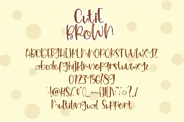 Cutie Brown Crafty Font