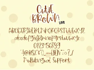 Cutie Brown Crafty Font