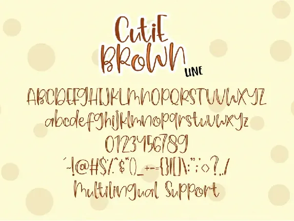 Cutie Brown Crafty Font