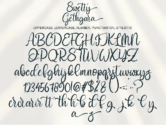 Swetty Gethgara font