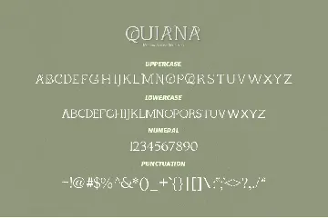 Quiana Serif Font